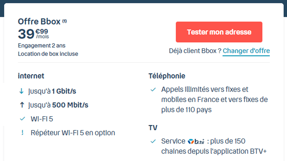 Bbox Bouygues Télécom triple play