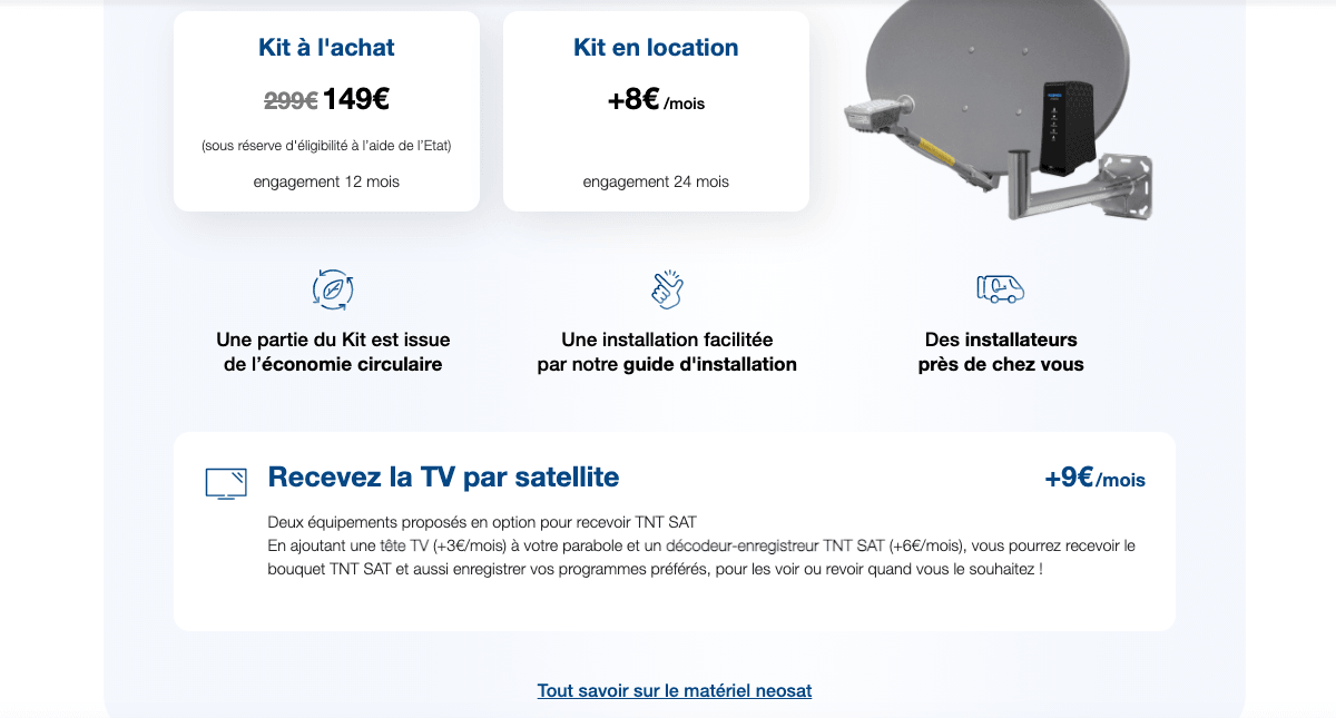box internet par satellite avec TV Nordnet