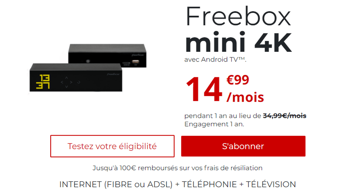 Freebox mini 4K à petit prix