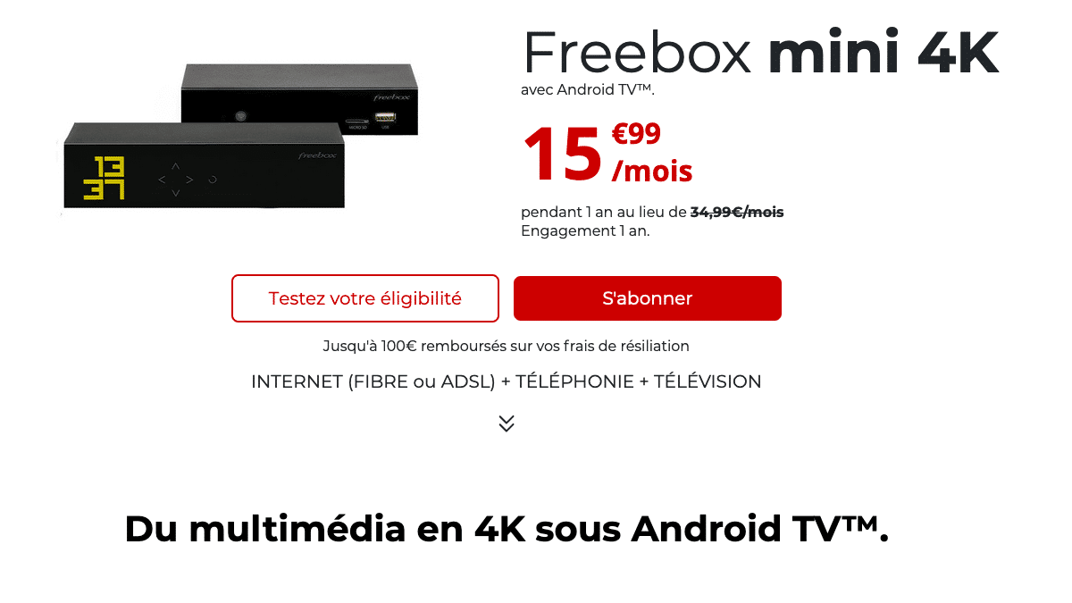 La Freebox mini 4K 