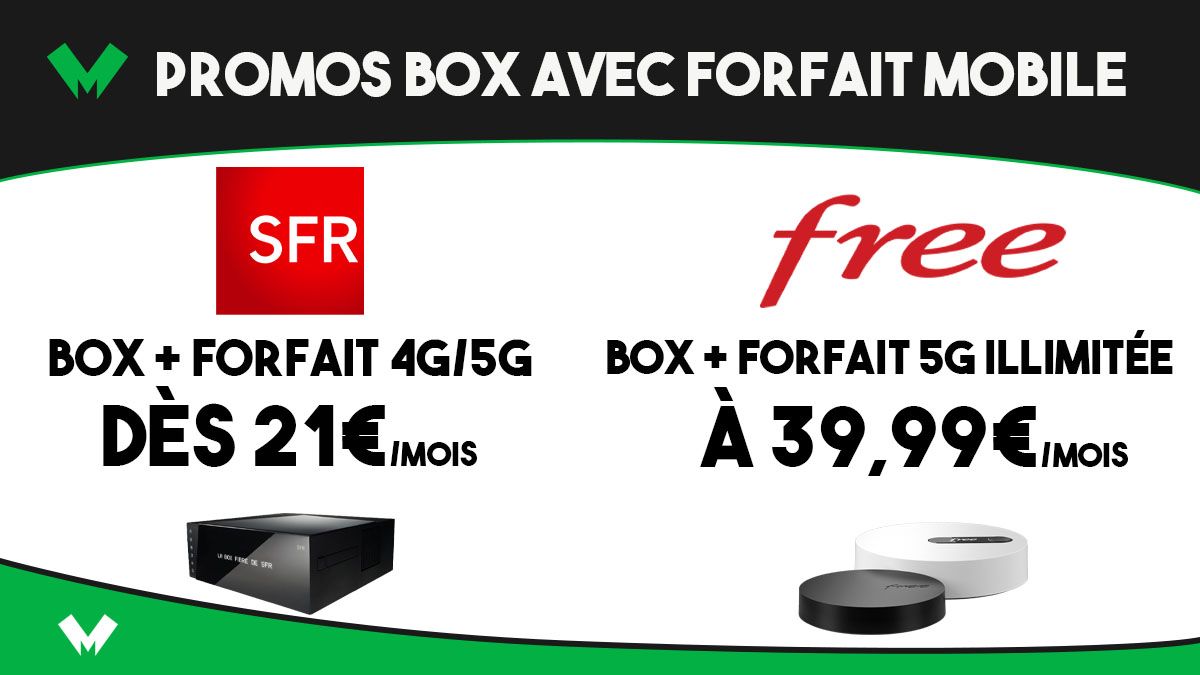 Promos box avec forfait SFR et Free