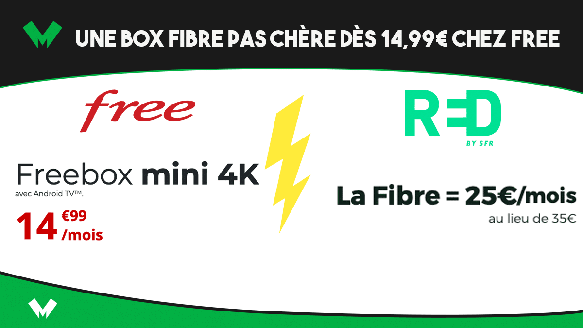 box fibre pas chère free vs red