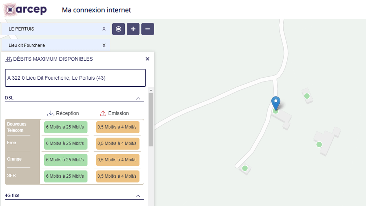 Ma Connexion Internet map