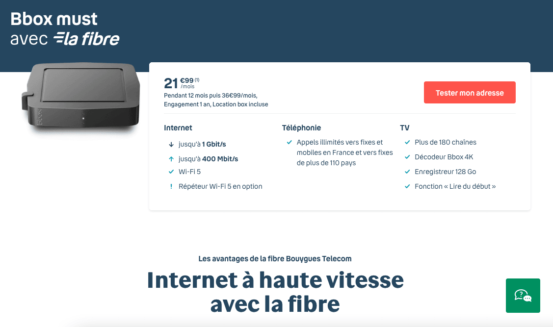 Box internet en promo de Bouygues