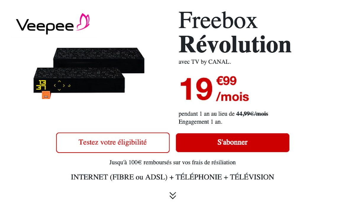 freebox revolution veepee