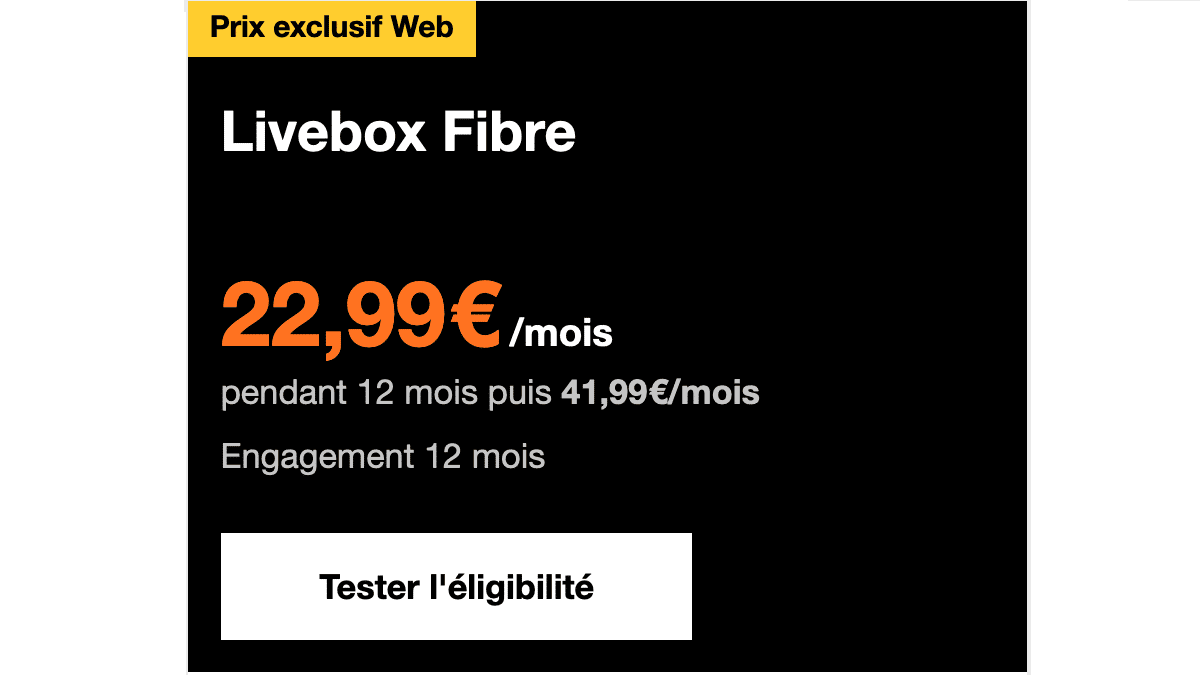 La Livebox Fibre Orange