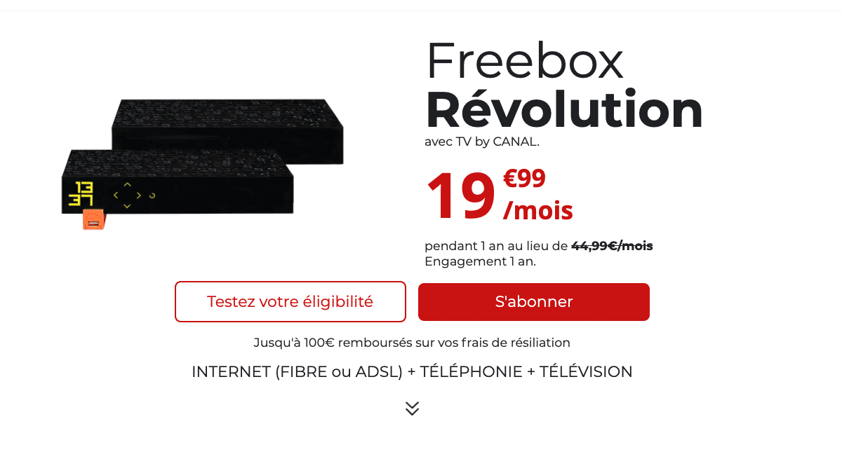 Freebox révolution avec TV by CANAL