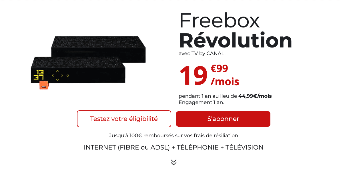 Freebox révolution en promo