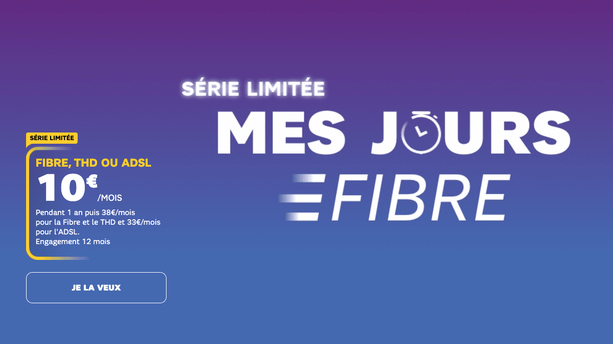 Bon plan : SFR box 7 fibre pour 10€