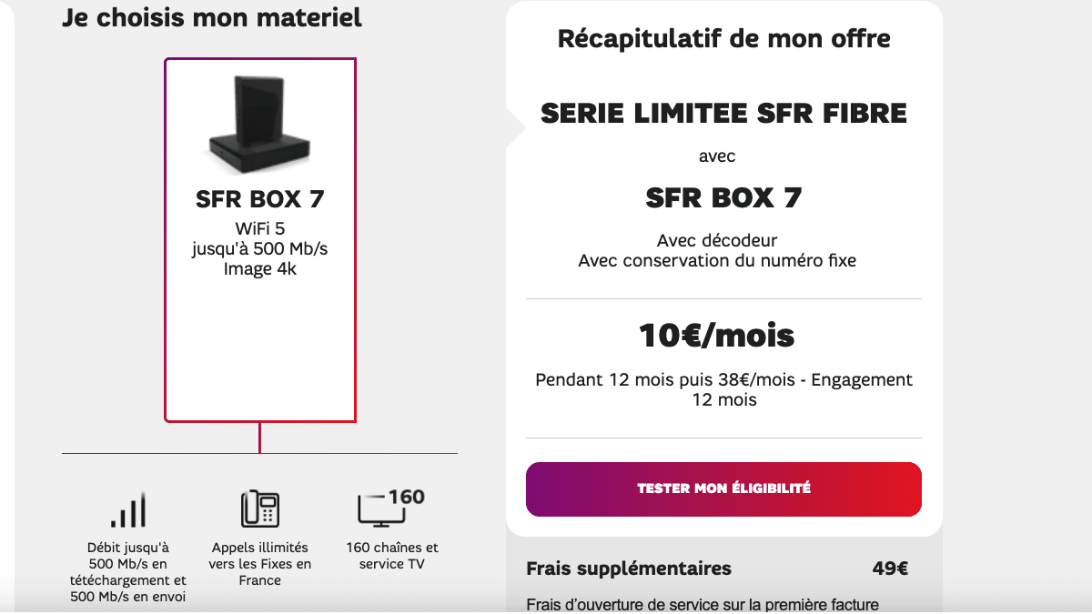 Les équipements de la box pas cher SFR Box 7