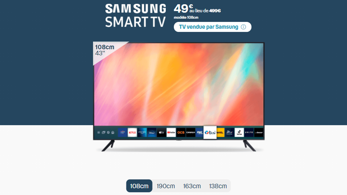 Téléviseurs Samsung en promo