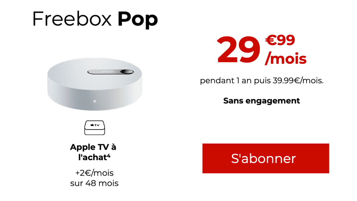 Apple TV avec Freebox Pop