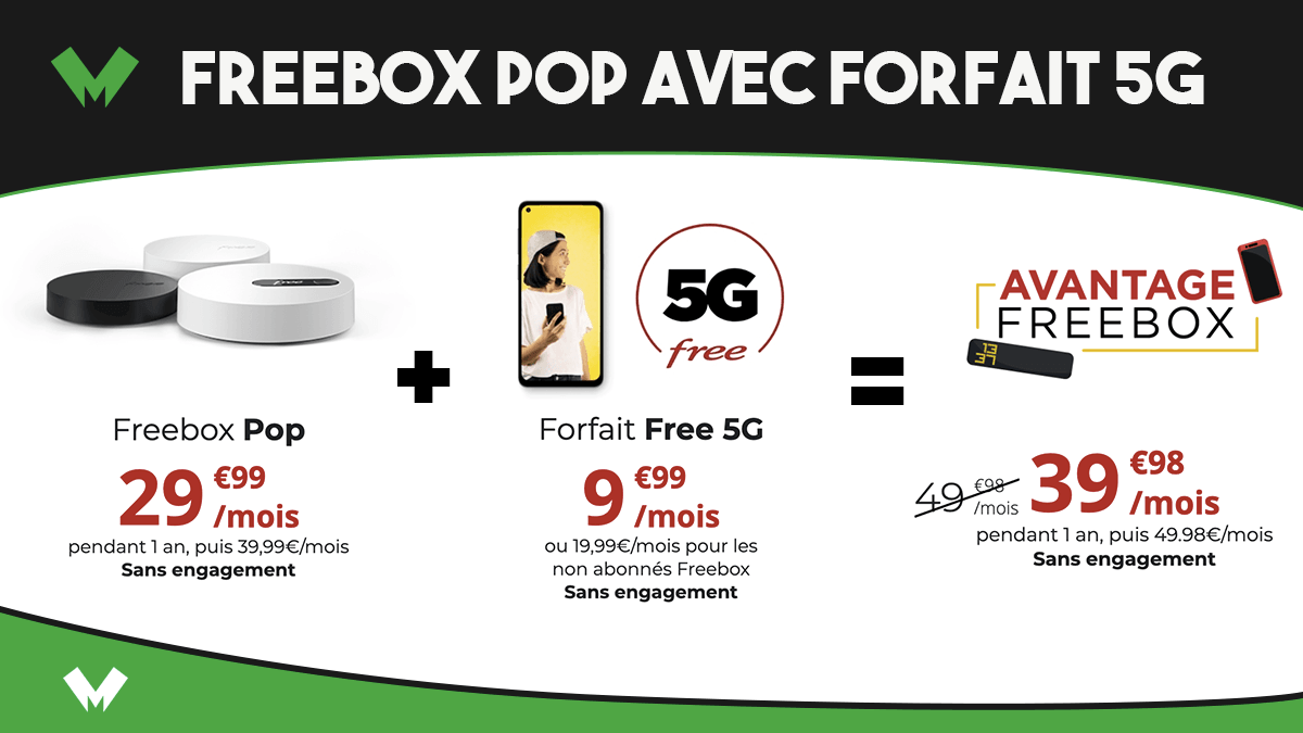 Box avec forfait Freebox Pop 5G
