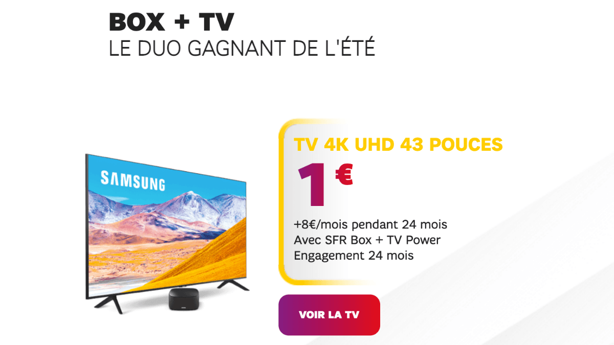 Box avec TV 4K Samsung