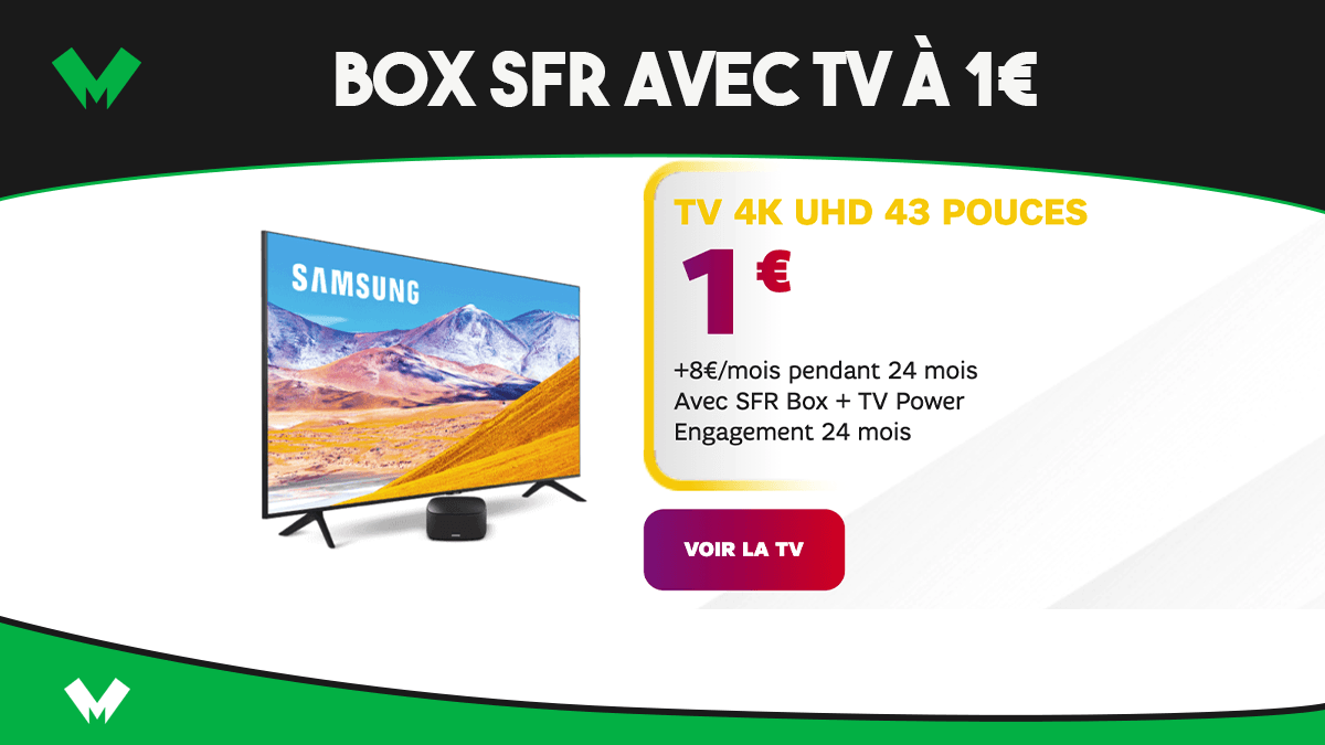 Box avec TV Samsung et SFR