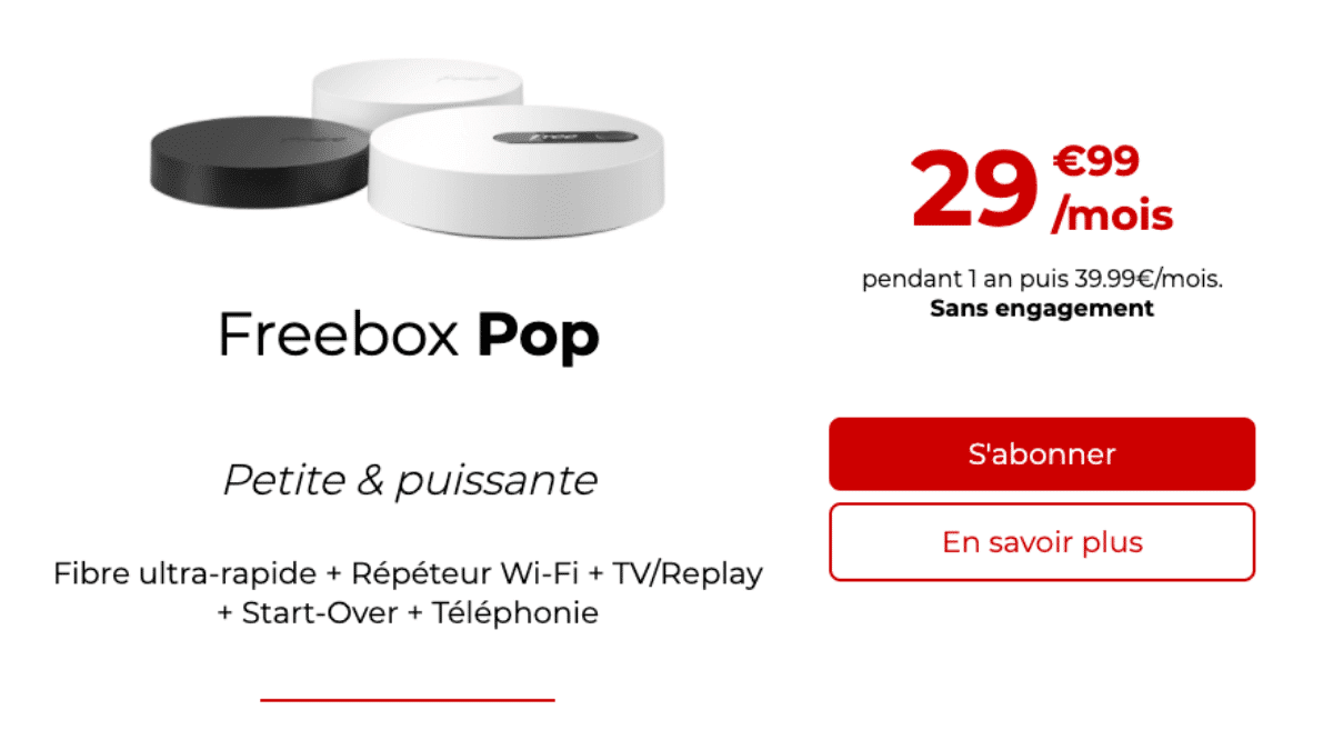 freebox pop promo box internet