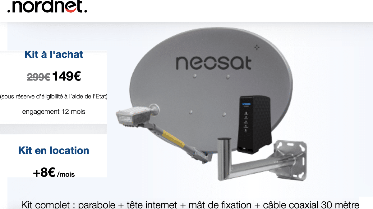 Avoir Internet partout avec la parabole Nordnet