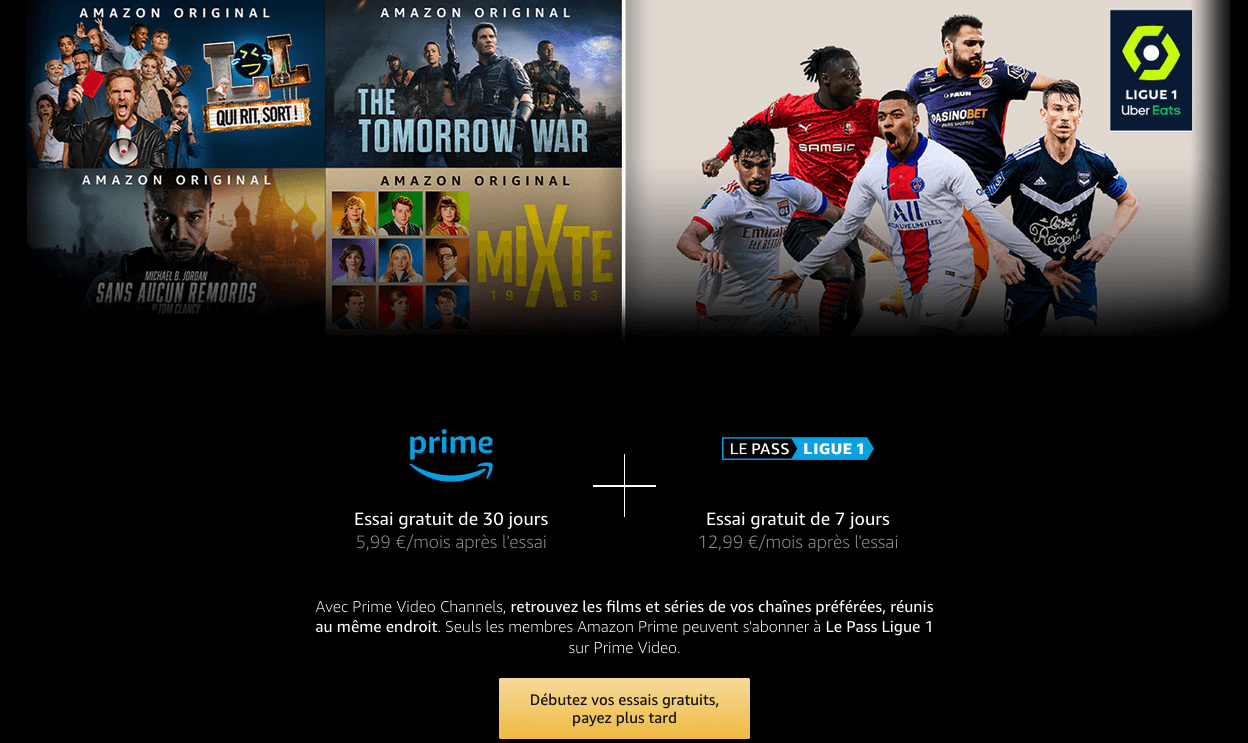 Amazon Prime Video avec Pass Ligue 1