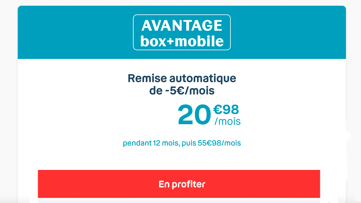 L'avantage box + mobile de Bouygues avec le forfait Sensation 50 Go
