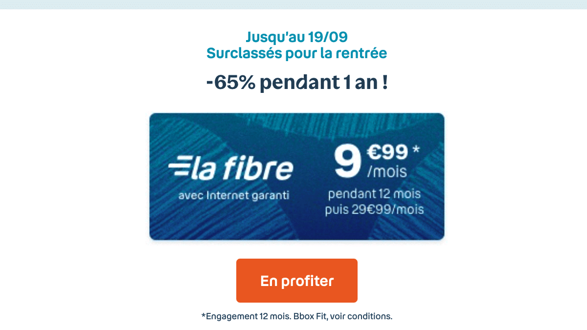 Bbox Fit, la box fibre à 10€ de Bouygues Telecom