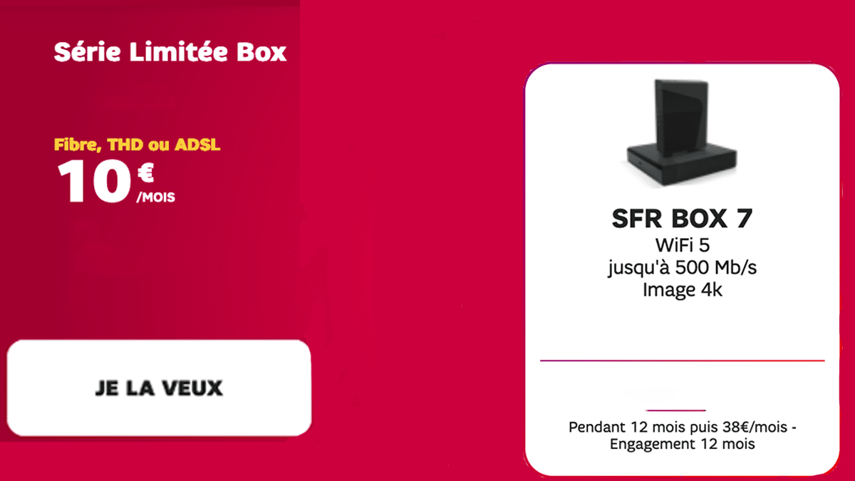 SFR Box 7, la fibre optique de cette offre box + forfait