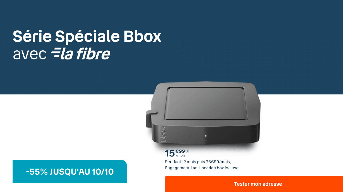 La box fibre optique de Bouygues Telecom en promo