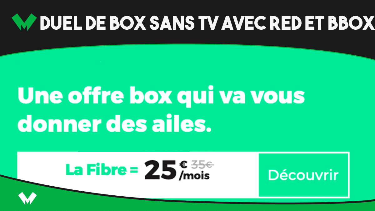 Duel de box fibre optique sans TV, avec Bbox Fit et REDbox