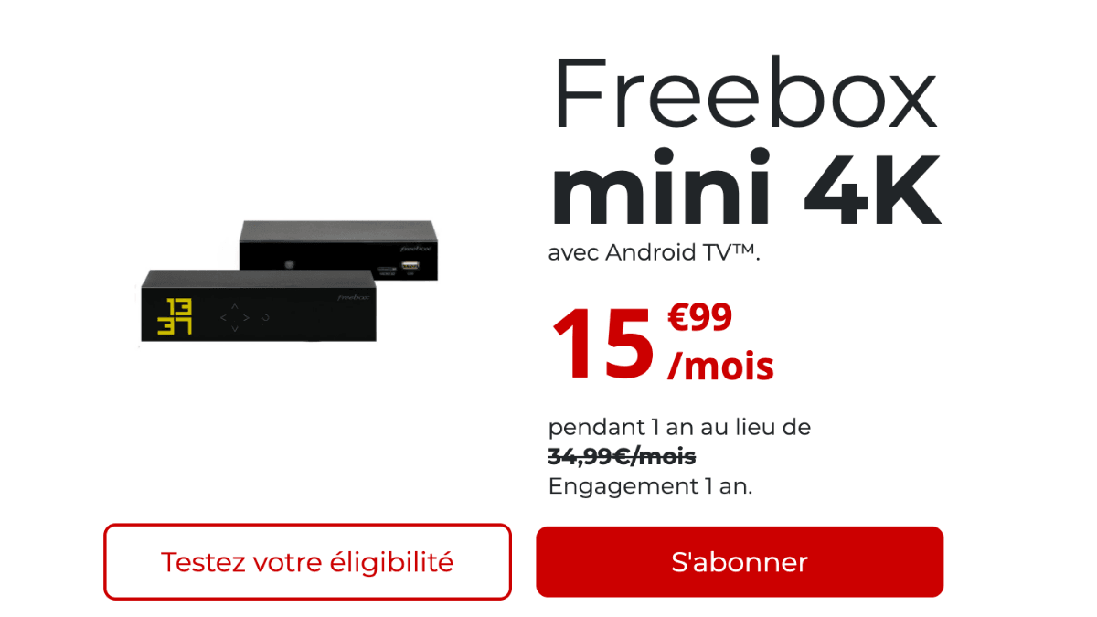 La Freebox Mini 4k est disponible