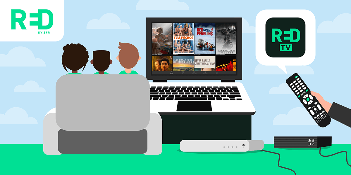 TV vermelha em seu computador