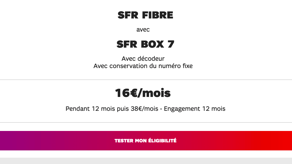 Box internet SFR Box 7