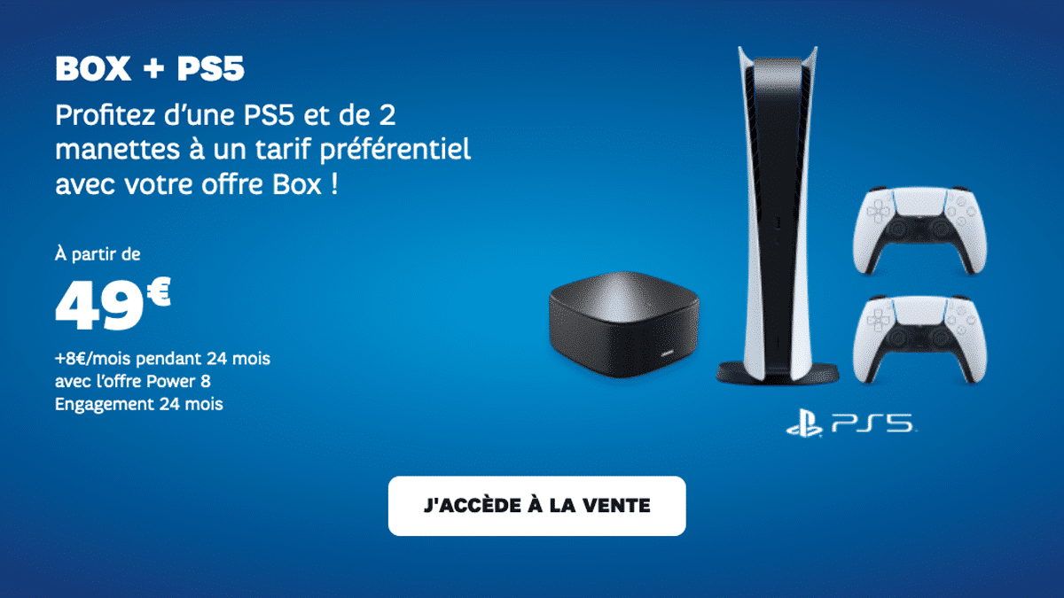 Promotion SFR Box Fibre et PS5