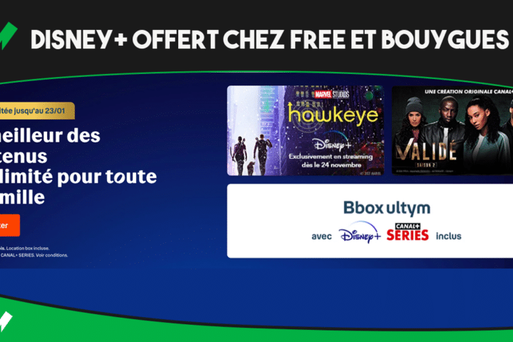 Box avec Disney+ Free vs Bouygues Telecom