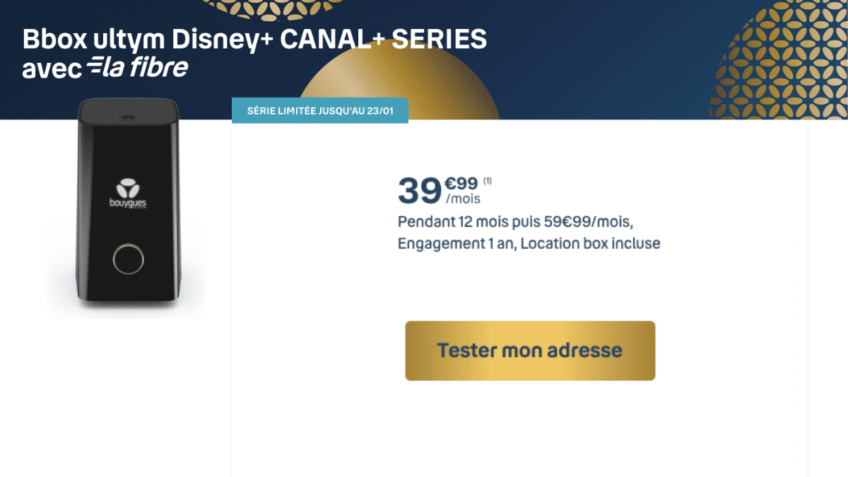 La Bbox Ultym avec Disney + et Canal + Séries