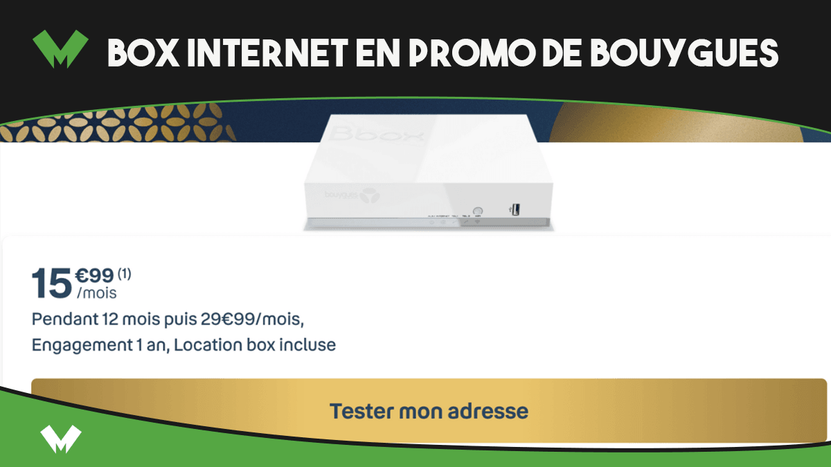 Promotion sur les box internet de Bouygues Telecom