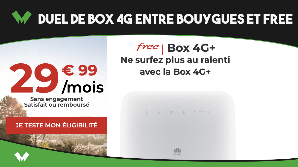 Box 4G en promo de Bouygues et Free