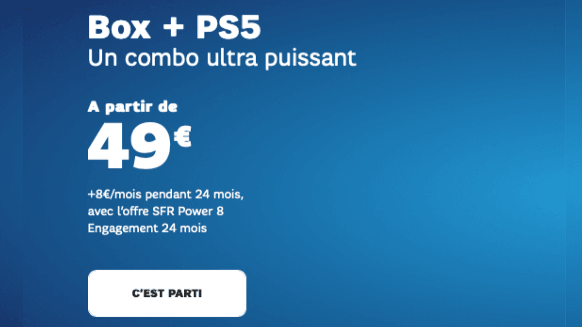 PS5 en promo avec une box SFR