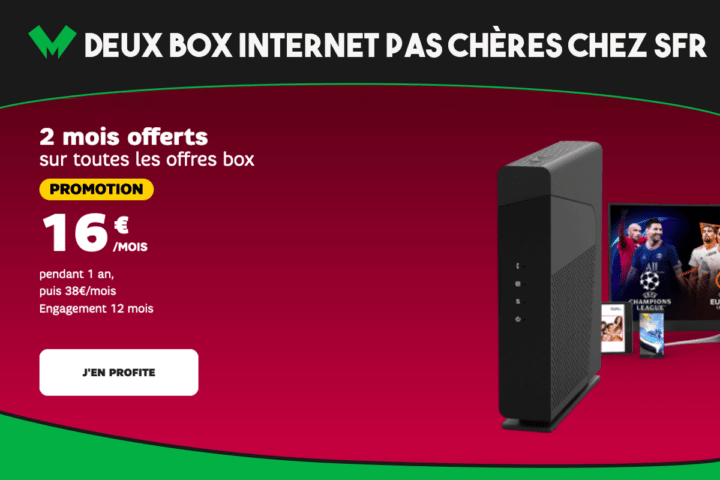 Deux box internet pas chères sont disponibles chez SFR