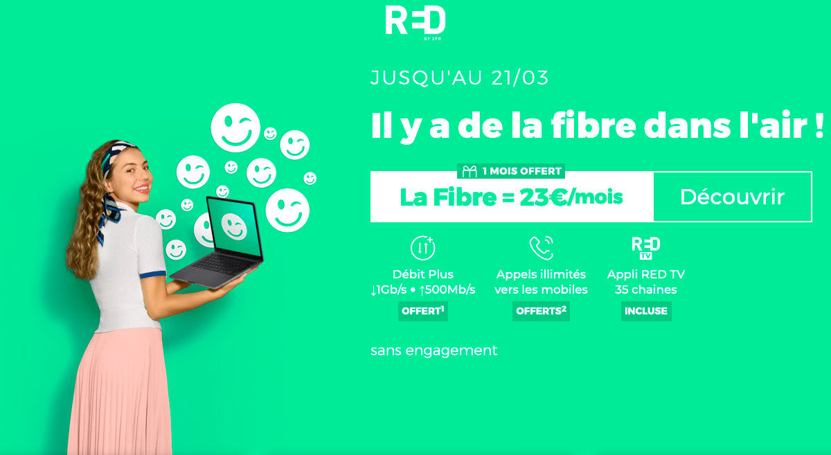 La box en promo de RED by SFR est à 23€