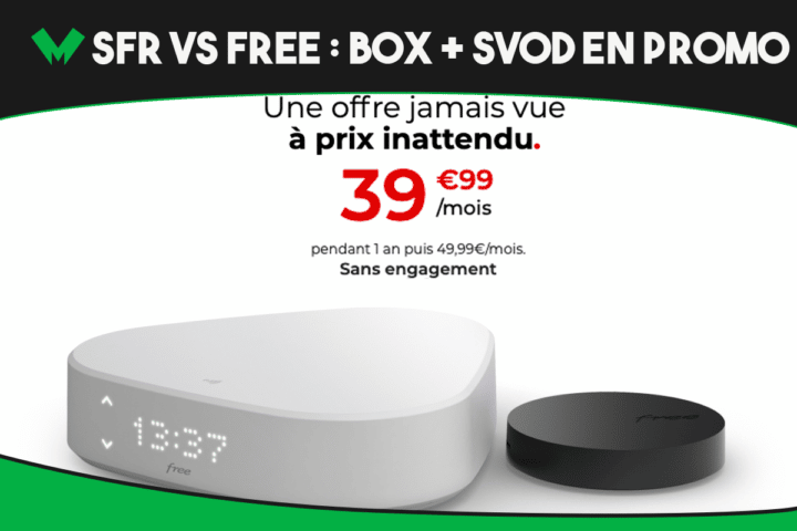 Deux offres de box + SVOD sont disponibles, à partir de 34€