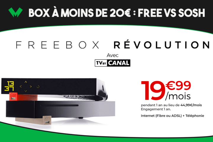 Deux box fibre optique sont en promo à moins de 20€ chez Sosh et Free