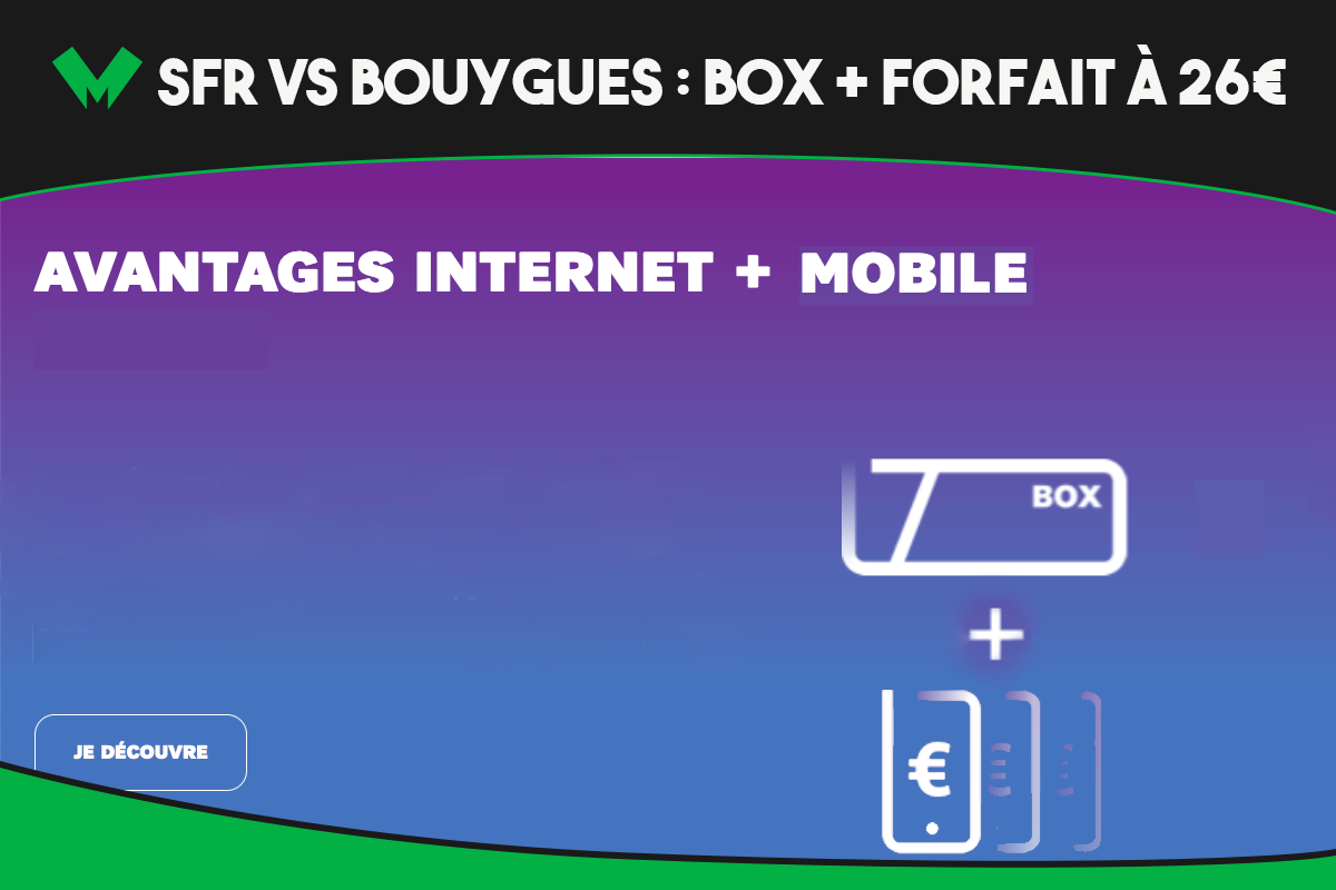 L'offre cumulée box + forfait des opérateurs premium SFR et Bouygues entrent en jeu