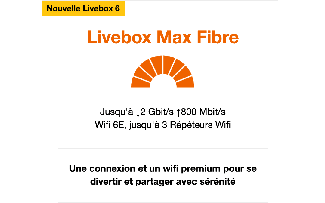 Livebox Max Fibre