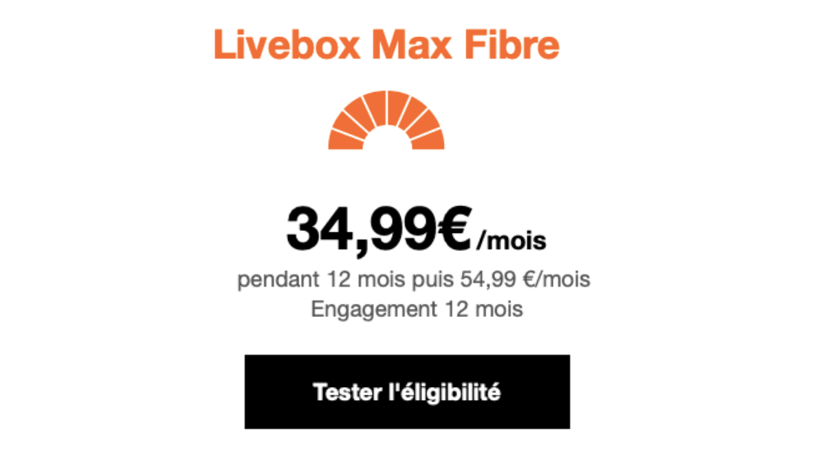 La Livebox Max Fibre en promotion
