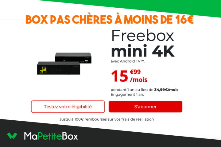 La Freebox Mini 4K et la Bbox Fit sont à moins de 16€