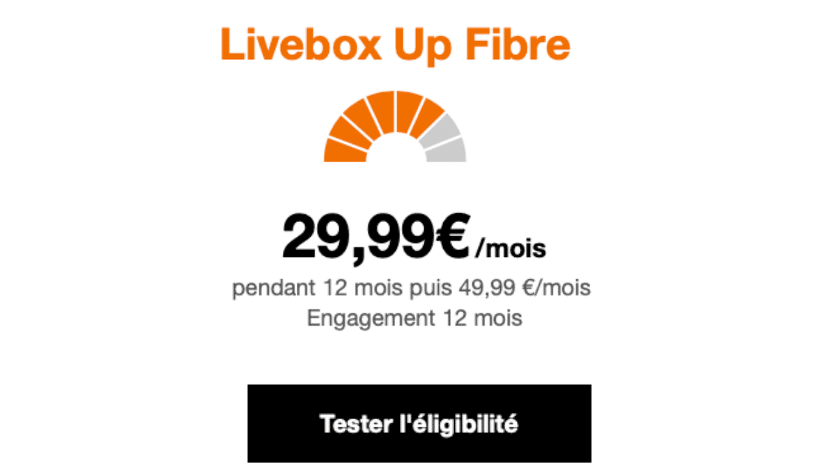 Livebox Up Fibre en promotion chez Orange