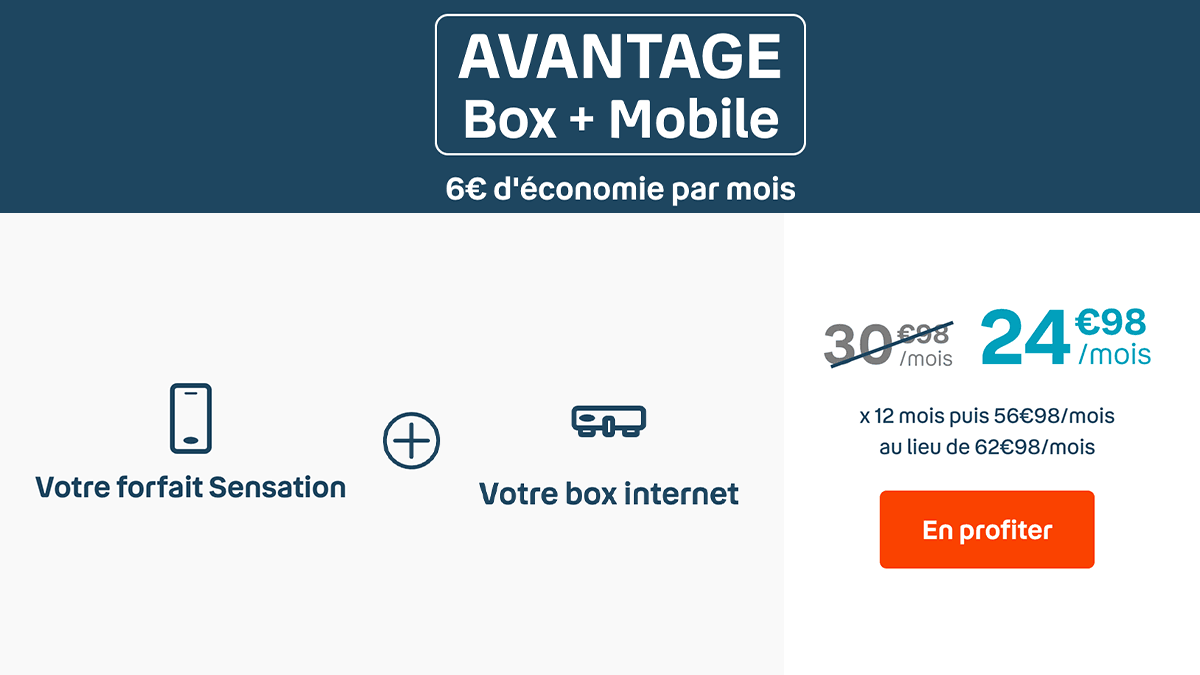 forfait mobile + box internet