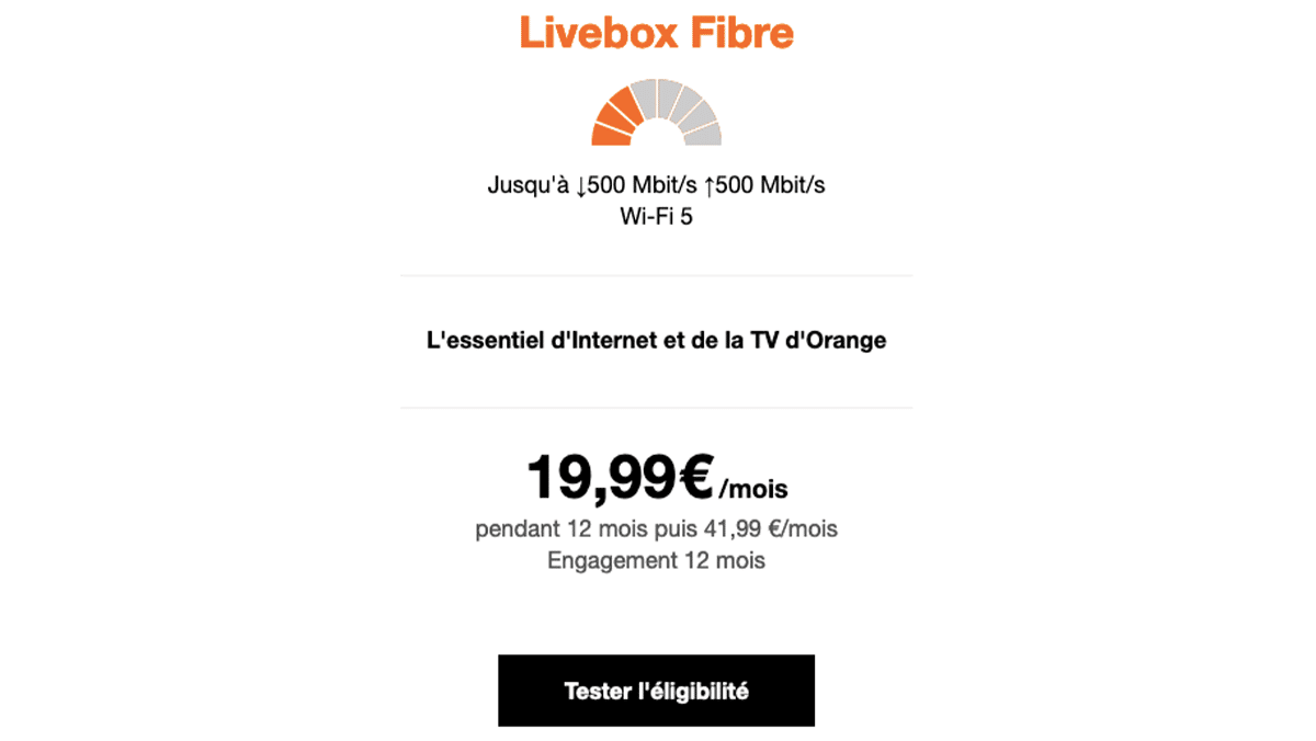 Abonnement internet fibre Orange