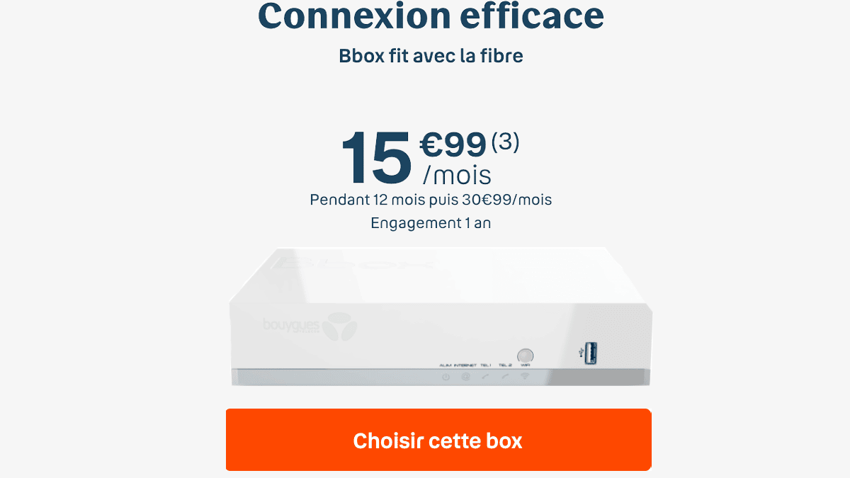 La box pas chère de Bouygues Telecom : la Bbox Fit à 15,99€