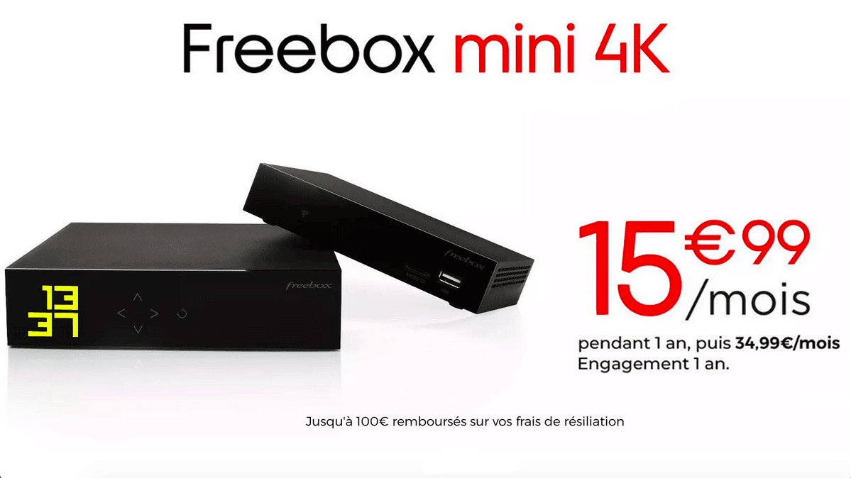 Avec l'opérateur Free, il est possible d'avoir une Mini 4K à partir de 15,99€