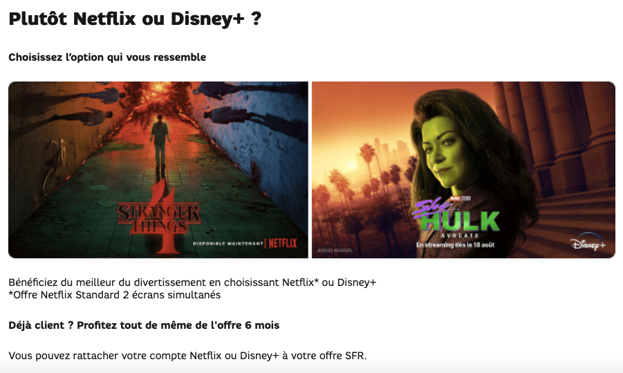 Netflix ou Disney+